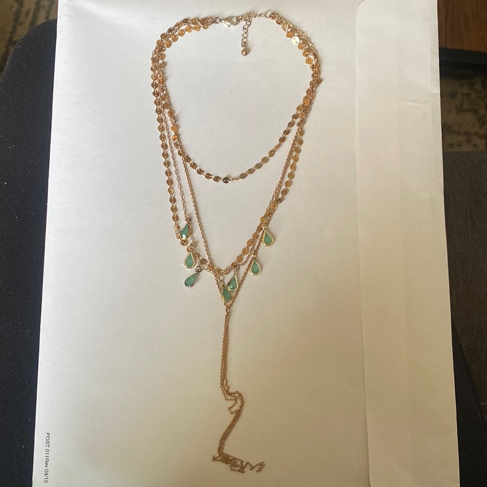 Long tiered necklace